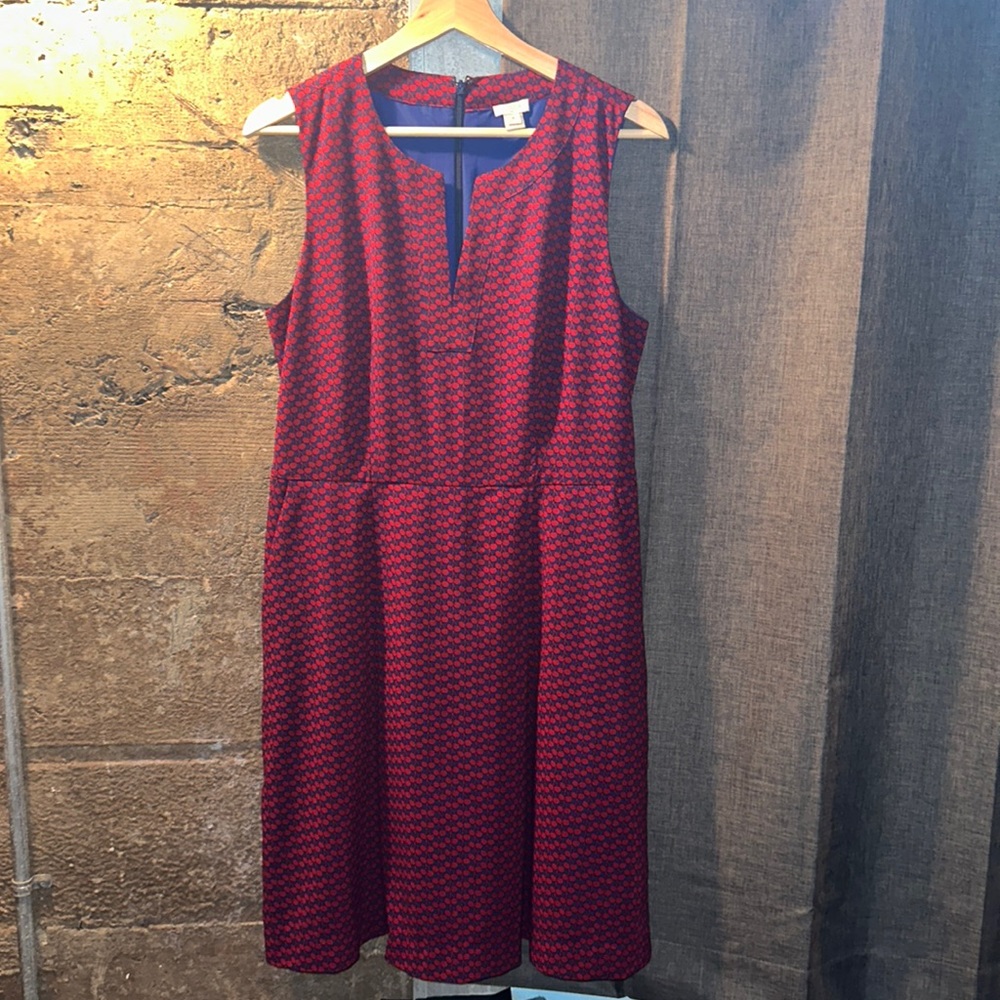Women’s J Crew Cherry sleeveless Dress with Pockets Size 8 *Like New*